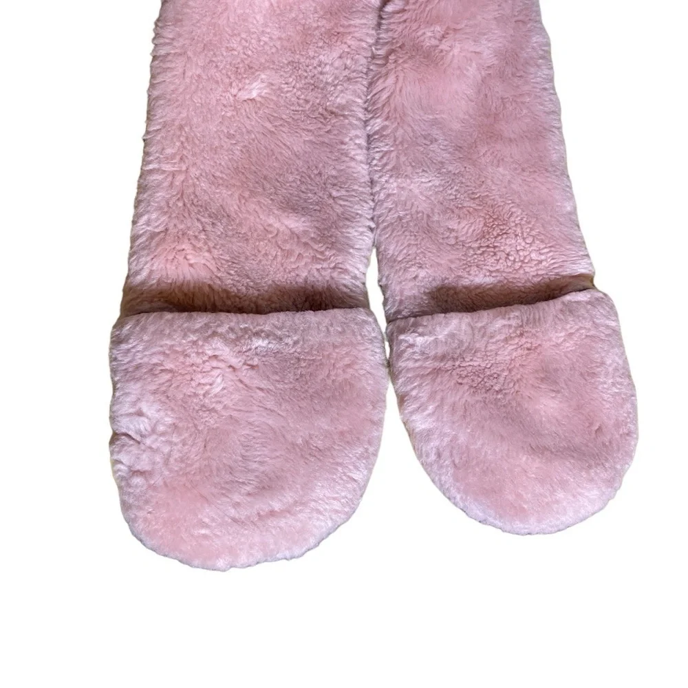 Capelli Kids One Size Pink Brown Faux fur cat scarf hat mittens combination